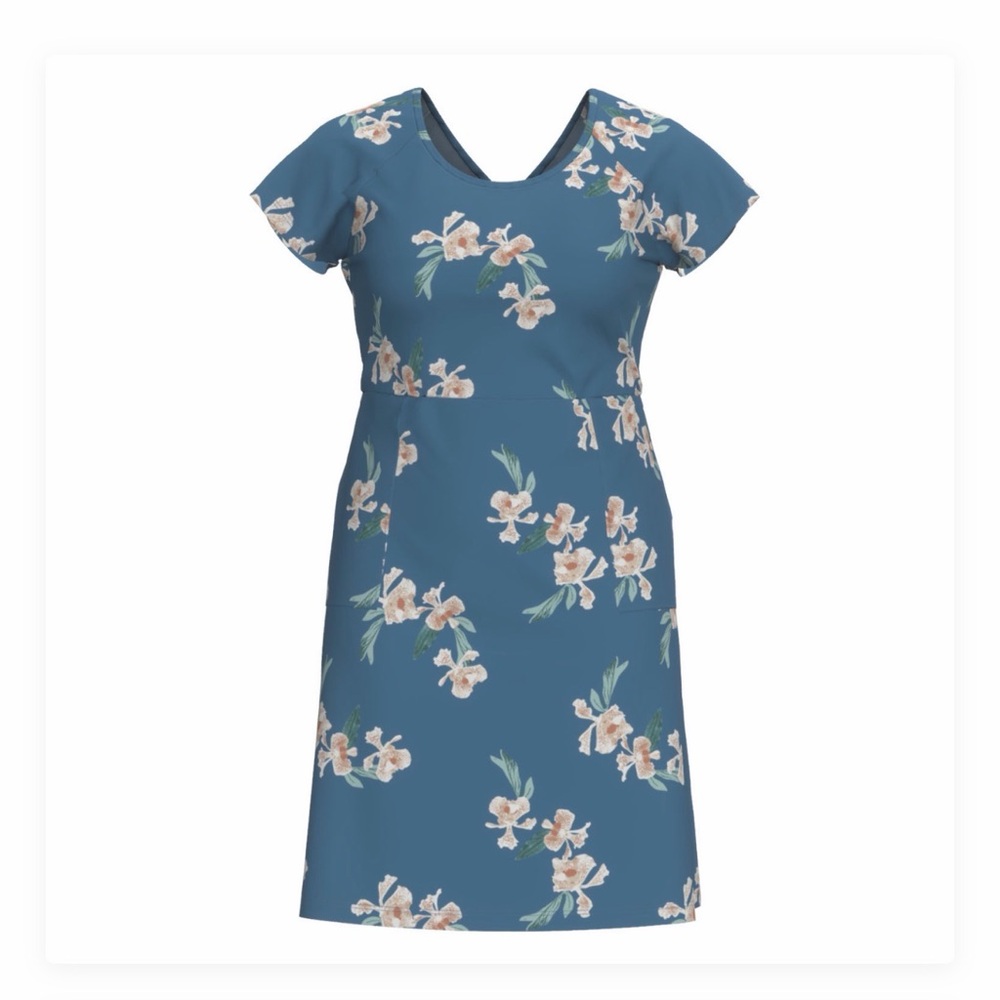 LulaRoe Alicia Floral Blue Dress